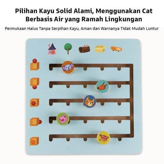 Pinwheel Mainan Edukasi Papan Kayu Seri Hewan Latih Warna Angka Logika Motorik Halus 3 Tahun Ke Atas