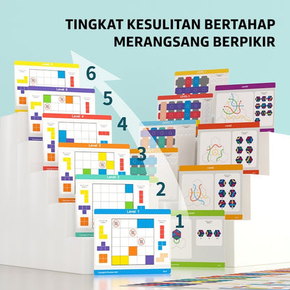 Pinwheel Reasoning Master Mainan Logika Penalaran Spasial Latih Konsentrasi Anak Usia 4 Tahun