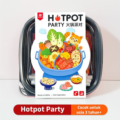 Pinwheel Hotpot Party Mainan Simulasi Masak DIY Latih Koordinasi Dan Imajinasi Anak 3 Sampai 6 Tahun