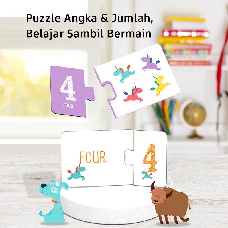 Pinwheel My First Puzzle Pairs Mainan Edukatif Dua Sisi Belajar Huruf Angka Bahasa Inggris Hewan