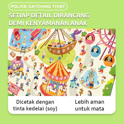 Pinwheel Police Catching Thief Boardgame Mainan Edukatif Latih Fokus Interaksi Keluarga Anak 3 Tahun