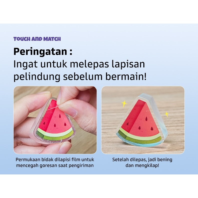 Pinwheel Touch and Match Mainan Sensorik Montessori Latihan Sentuh Cocokkan Usia 2 Tahun Ke Atas