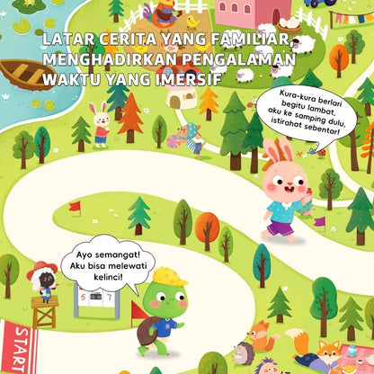 Pinwheel Permainan Lomba Kura-kura dan Kelinci Mainan Edukasi Interaksi Orang Tua Anak Usia 3 Tahun
