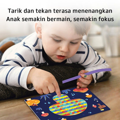Pinwheel Weaving Craft Art Kerajinan Anyaman Tangan DIY Mainan Edukasi Kreativitas Anak 3 Tahun