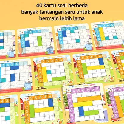 Pinwheel Number Grid Permainan Magnetik Edukasi Latih Logika Matematika Konsentrasi 3 Tahun Ke Atas