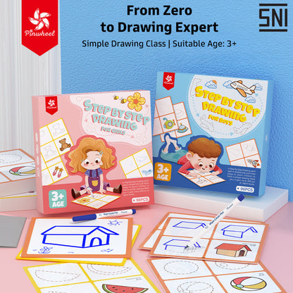 Pinwheel Step by Step Drawing Mainan Edukasi Belajar Menggambar Anak Papan Lukis 3 Tahun Ke Atas