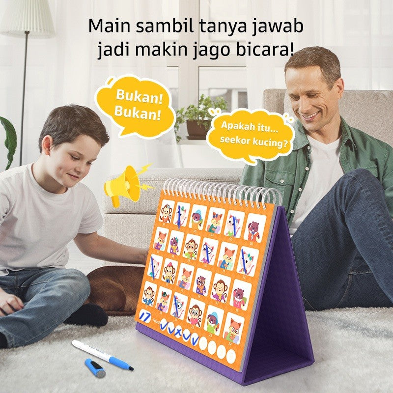 Pinwheel Guess Who I Am Mainan Edukatif Tebak Tebakan Keluarga Latihan Berbicara dan Logika