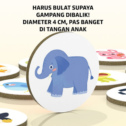 Pinwheel Quick Flip Mainan Edukatif Melatih Daya Ingatan Reaksi Cepat Interaksi Keluarga Anak 3