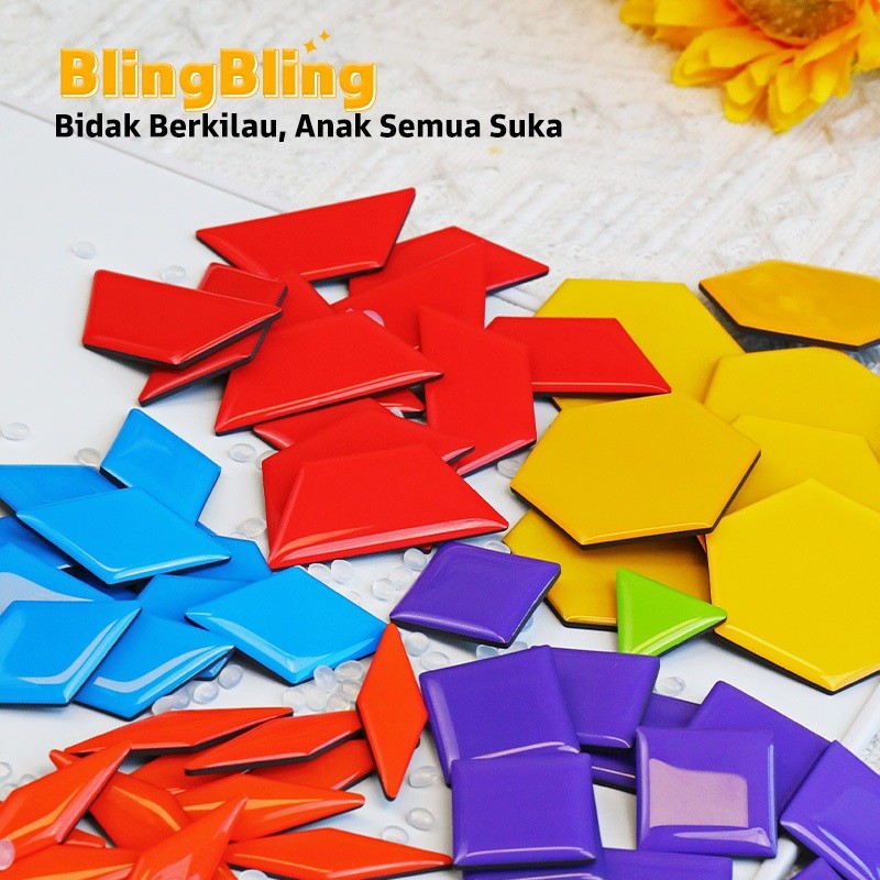 Pinwheel Magnetic Geometry Puzzle Balok Magnetik Mainan Edukasi Geometri Anak TK Usia 3 Tahun Atas