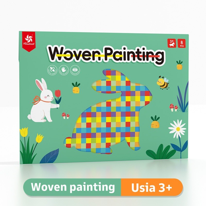 Pinwheel Weaving Craft Art Kerajinan Anyaman Tangan DIY Mainan Edukasi Kreativitas Anak 3 Tahun