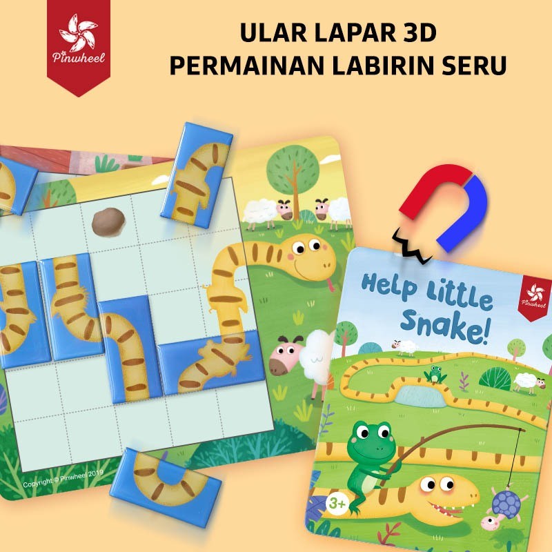Pinwheel Help Little Snake Permainan Magnetik Ular Edukasi Latih Berpikir Koordinasi Tangan Mata