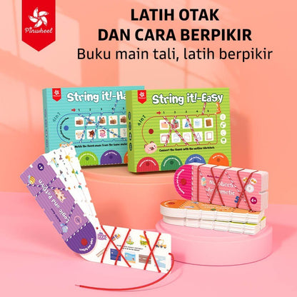 Pinwheel String It Mainan Tali Edukasi Latih Logika Pengamatan Koordinasi Tangan Mata Anak 3 Tahun