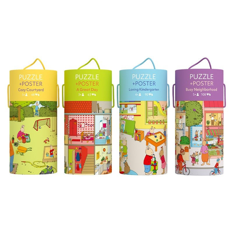 Pinwheel Tom Rabbit Puzzle Edukasi Anak Latih Fokus Motorik Halus Kreativitas Pengamatan 3 Tahun