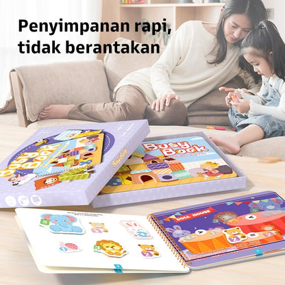 Pinwheel Busy Book Buku Aktivitas Anak 2 Tahun Montessori Mainan Edukasi Balita Velcro Set 1 Buku