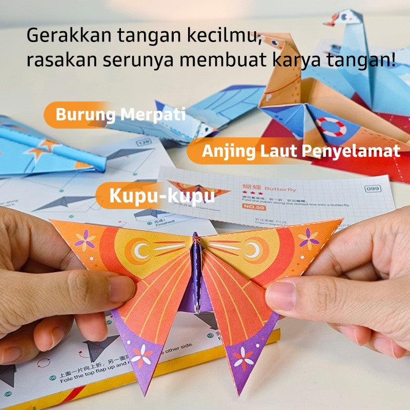 Pinwheel Fold for Fun Mainan DIY Lipat Kertas Anak Edukasi Kreativitas Seni Kreasi 3 Tahun Ke Atas