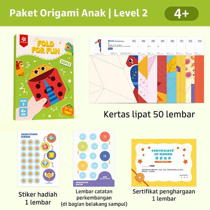 Pinwheel Fold for Fun Mainan DIY Lipat Kertas Anak Edukasi Kreativitas Seni Kreasi 3 Tahun Ke Atas