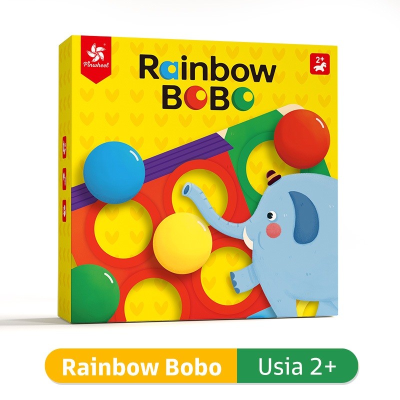 Pinwheel Rainbow Bobo Christmas Bobble Ball Mainan Edukasi Anak 2 Tahun Koordinasi Tangan Mata