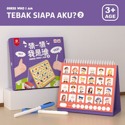 Pinwheel Guess Who I Am Mainan Edukatif Tebak Tebakan Keluarga Latihan Berbicara dan Logika