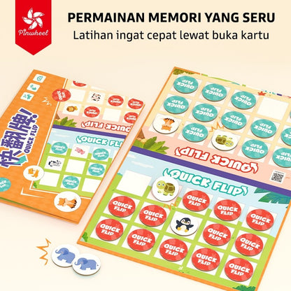 Pinwheel Quick Flip Mainan Edukatif Melatih Daya Ingatan Reaksi Cepat Interaksi Keluarga Anak 3