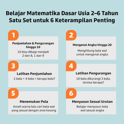 Pinwheel Mainan Edukasi Matematika Penjumlahan Pengurangan Ulat Bulu Anak TK Usia 3 Hingga 6 Tahun