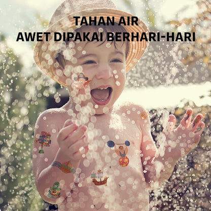 Pinwheel Temporary Tattoos Tato Sementara Anak Aman Tahan Air Mudah Dibersihkan Usia 3 Tahun Ke Atas