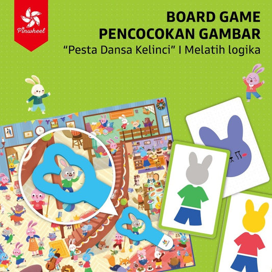 Pinwheel Permainan Papan Pesta Dansa Kelinci Edukasi Logika Observasi Anak Usia 3 Tahun Ke Atas