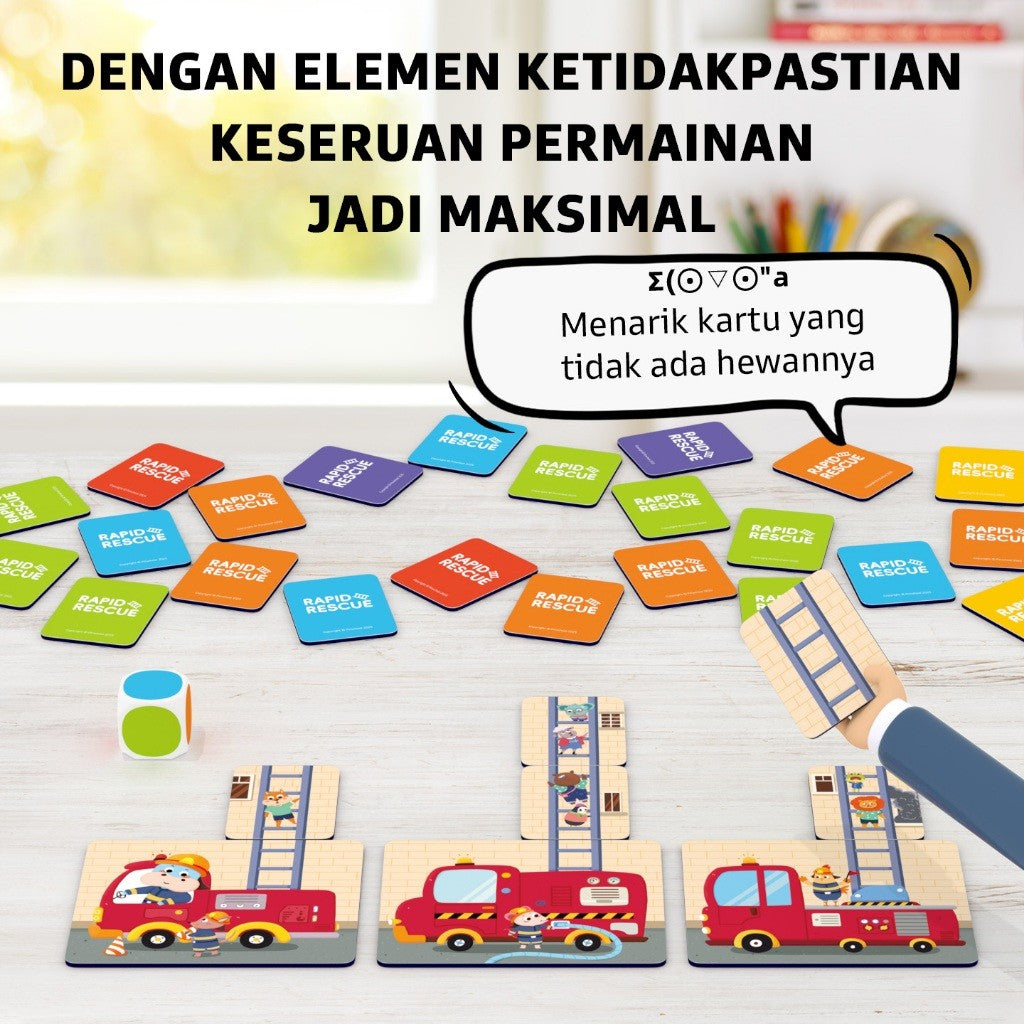 Pinwheel Fire Rescue Game Permainan Pemadam Kebakaran Mainan Edukasi Latih Reaksi Cepat Bersama Anak