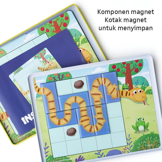 Pinwheel Help Little Snake Permainan Magnetik Ular Edukasi Latih Berpikir Koordinasi Tangan Mata