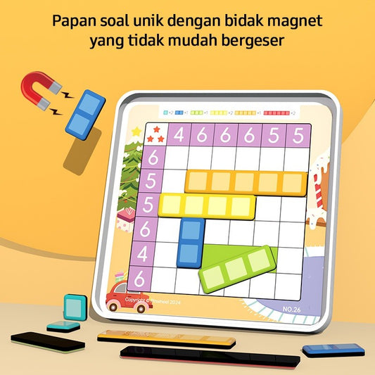 Pinwheel Number Grid Permainan Magnetik Edukasi Latih Logika Matematika Konsentrasi 3 Tahun Ke Atas