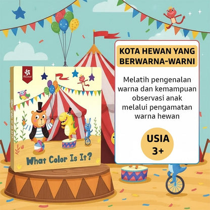 Pinwheel Mainan Edukasi Papan Kayu Seri Hewan Latih Warna Angka Logika Motorik Halus 3 Tahun Ke Atas