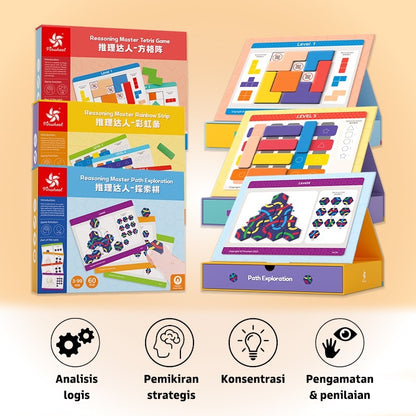 Pinwheel Reasoning Master Mainan Logika Penalaran Spasial Latih Konsentrasi Anak Usia 4 Tahun
