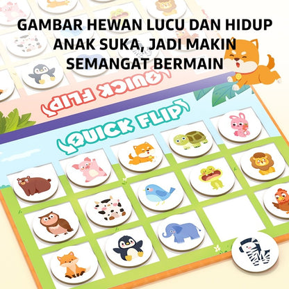 Pinwheel Quick Flip Mainan Edukatif Melatih Daya Ingatan Reaksi Cepat Interaksi Keluarga Anak 3