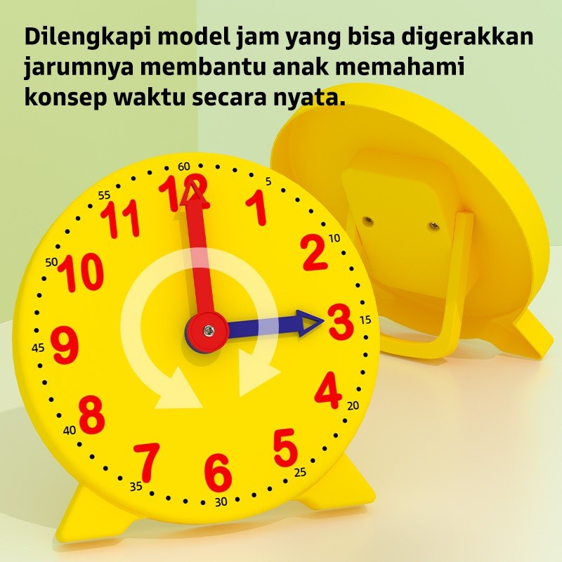 Pinwheel Time Camp Paket Latihan Belajar Jam Waktu Mainan Edukasi Anak TK SD Usia 4 Hingga 8 Tahun