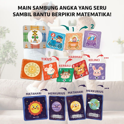 Pinwheel Permainan Sambung Kartu Solitaire Mainan Edukasi Latih Berpikir Matematika Usia 3 Tahun