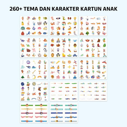 Pinwheel Temporary Tattoos Tato Sementara Anak Aman Tahan Air Mudah Dibersihkan Usia 3 Tahun Ke Atas