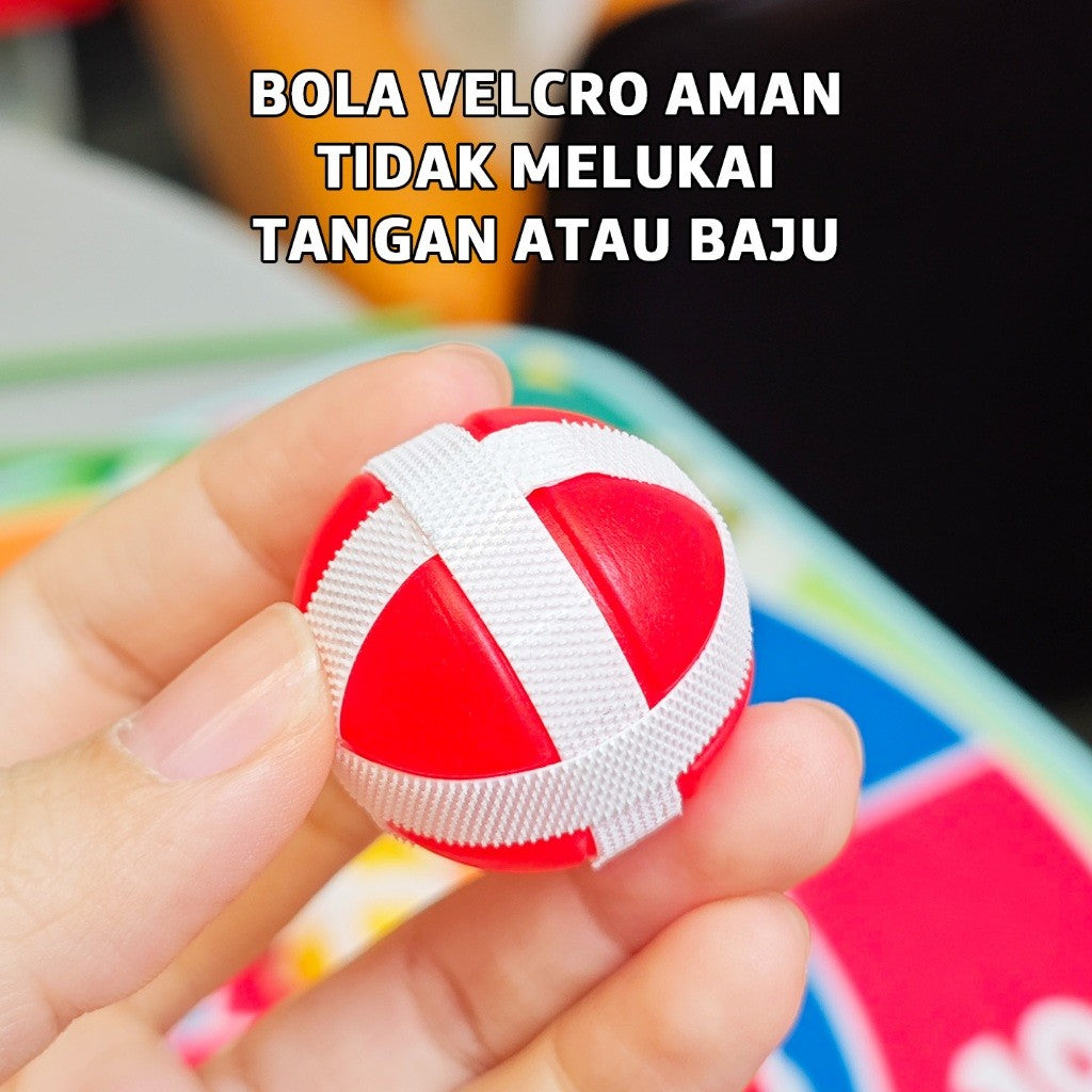 Pinwheel Strategic Sticky Ball Mainan Bola Perekat Dua Sisi Latihan Koordinasi Anak Frisbee Keluarga