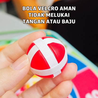 Pinwheel Strategic Sticky Ball Mainan Bola Perekat Dua Sisi Latihan Koordinasi Anak Frisbee Keluarga