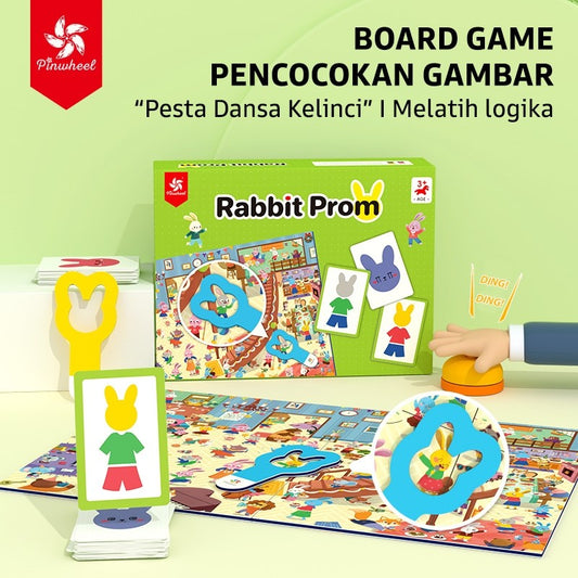 Pinwheel Permainan Papan Pesta Dansa Kelinci Edukasi Logika Observasi Anak Usia 3 Tahun Ke Atas