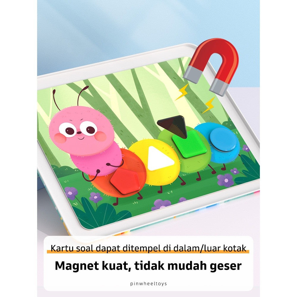 Pinwheel Magnetic Geometry Puzzle Mainan Edukasi Magnet Cocok Bentuk Warna Anak 3 Tahun Ke Atas