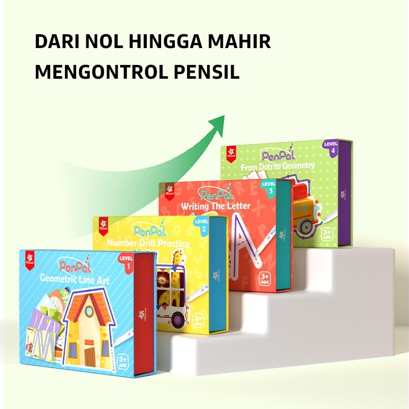 Pinwheel PenPal Kartu Latihan Kontrol Pena Bisa Dihapus Mainan Edukasi Preschool Anak 3 Tahun