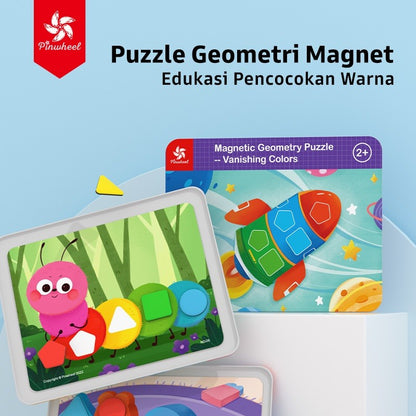 Pinwheel Magnetic Geometry Puzzle Mainan Edukasi Magnet Cocok Bentuk Warna Anak 3 Tahun Ke Atas