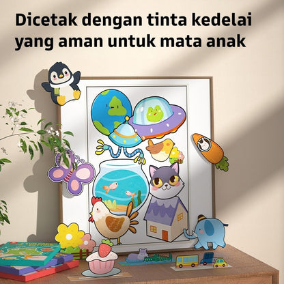 Pinwheel Fun Paper Cutting Mainan DIY Edukasi Gunting Kertas Anak 3 Tahun Ke Atas Latihan Motorik