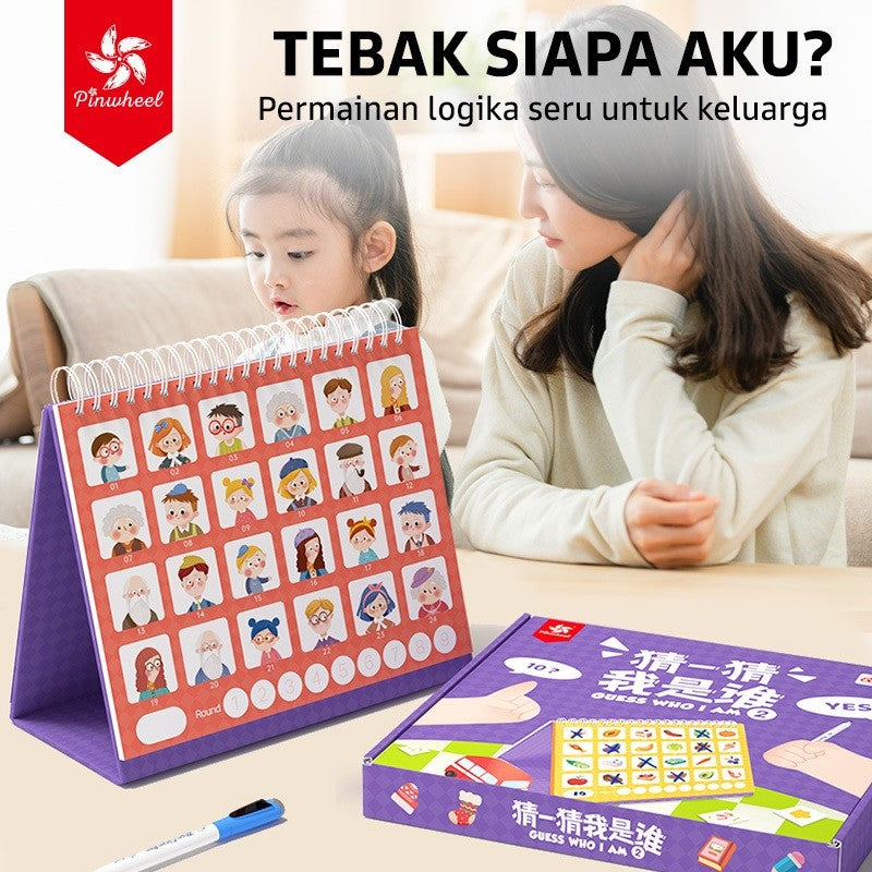 Pinwheel Guess Who I Am Mainan Edukatif Tebak Tebakan Keluarga Latihan Berbicara dan Logika