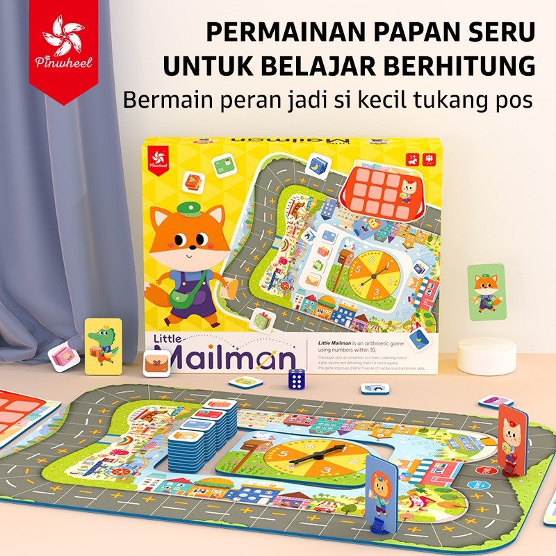 Pinwheel Permainan Kurir Kecil Mainan Edukasi Belajar Berhitung Matematika Usia 3 Tahun Ke Atas