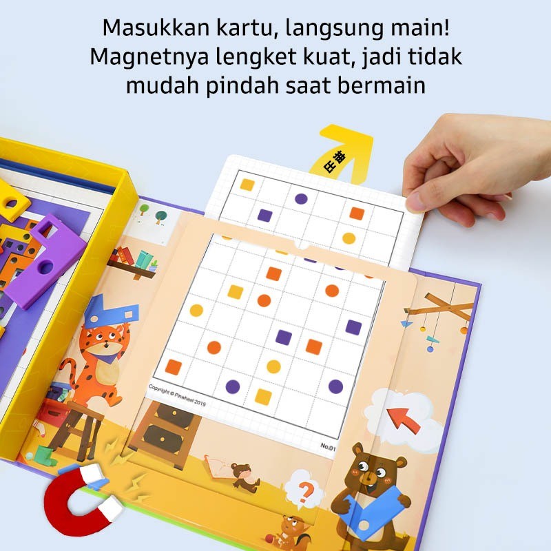 Pinwheel Mainan Edukasi Bentuk L Magnetik Latih Logika Penalaran Geometri Anak 4 Tahun Ke Atas