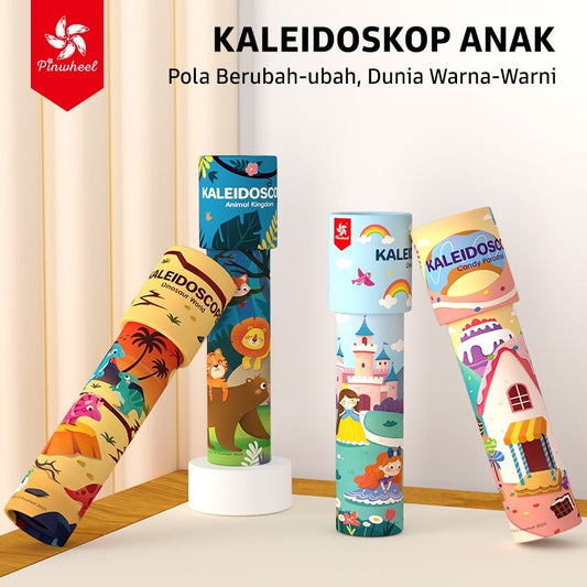 Pinwheel Kaleidoscope Kaleidoskop Mainan Sains Edukasi Anak Teropong Ajaib Berwarna 3 Tahun Ke Atas
