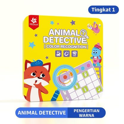 Pinwheel Animal Detective Mainan Edukatif Magnetik Latih Logika Kognisi Anak Usia 3 Tahun Ke Atas
