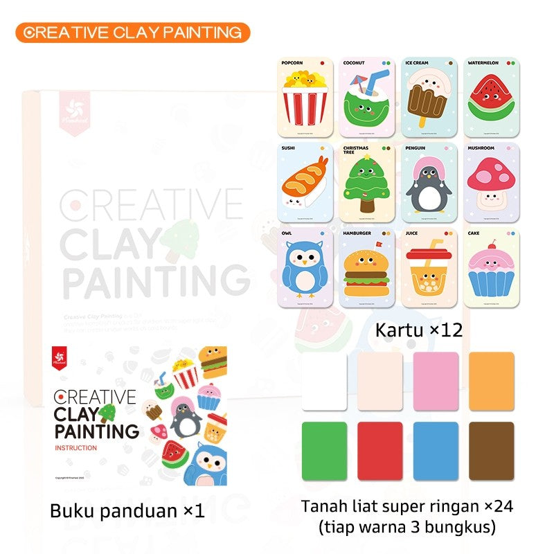 Pinwheel Creative Clay Painting DIY Mainan Edukasi Plastisin Anak Latih Imajinasi 3 Tahun Ke Atas