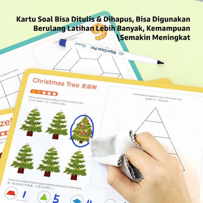Pinwheel Magnetic Geometry Puzzle Balok Magnetik Mainan Edukasi Geometri Anak TK Usia 3 Tahun Atas
