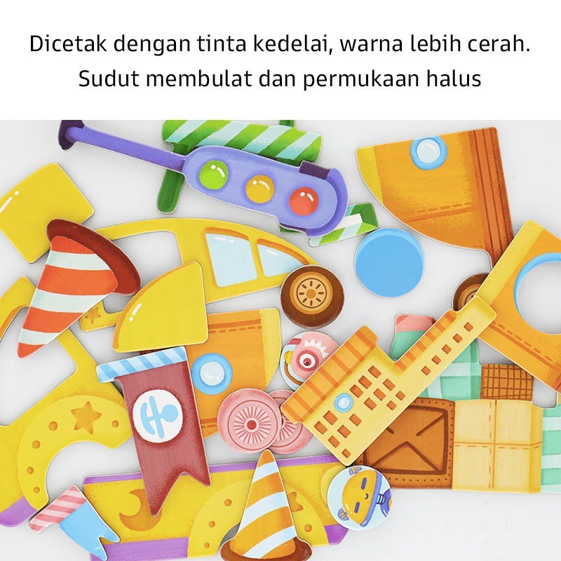 Pinwheel Mainan Magnet Dress Up Edukasi DIY Latih Kreativitas Imajinasi Anak TK 3 Hingga 6 Tahun